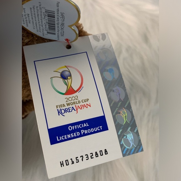 Ty (15)FIFA World Cup KoreaJapan Champion Brown and Gold Stuffed Animal Bear - Picture 7 of 10